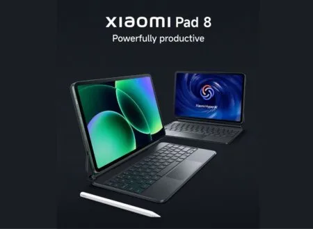 Xiaomi Pad 8 and Pad 8 Pro Official: Global Price, Features, and Specs Xiaomi Pad 8 displayed with a keyboard case and stylus, showing a large screen and Xiaomi HyperAI interface with the tagline “Powerfully productive.”