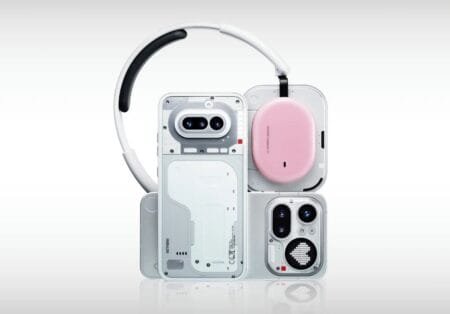 Nothing Phone (4a) and Phone (4a) Pro Arrive in the Philippines Nothing Phone 4a series showcasing transparent design, iconic Glyph Interface, and matching earphones in white and pink colorways.