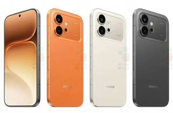 Honor 600 Pro (VKP-NX9) spotted on Geekbench with Snapdragon 8 Elite 2 HONOR 600 Pro color variants showcasing design in orange, white and grey, featuring camera module layout and sleek body profile