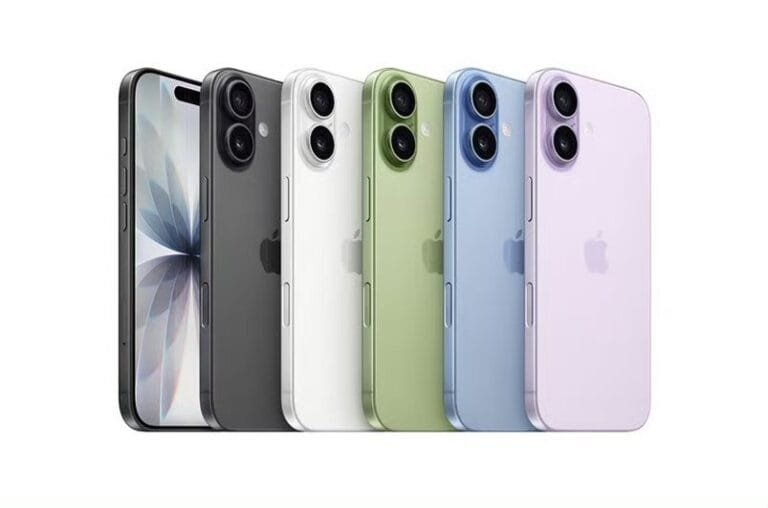 iPhone 18 Expected to Keep Familiar Design, Focus on Performance Gains Apple iPhone 18 lineup displayed in all available color options: Black, White, Green, Blue, and Lavender, showcasing its sleek flat-edged design, dual-camera system, and front display with dynamic island.