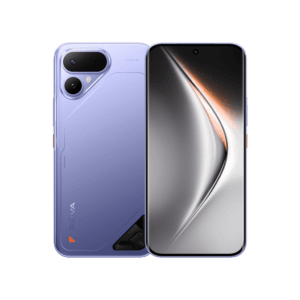 TECNO Pova Curve 2 5G purple color variant, front and back full design view