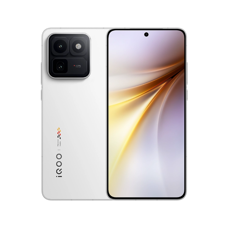iQOO 15T white color variant, front and back design