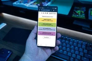 Screenshot of the NYT Connections grouping game on a smartphone, showing four color-coded categories: "THINGS BABIES DO", "MODIFY DECEPTIVELY", "JUDY BLUME BOOKS", and "FISH MINUS A LETTER". Each category lists four related words, with game interface elements and controls visible around the puzzle.