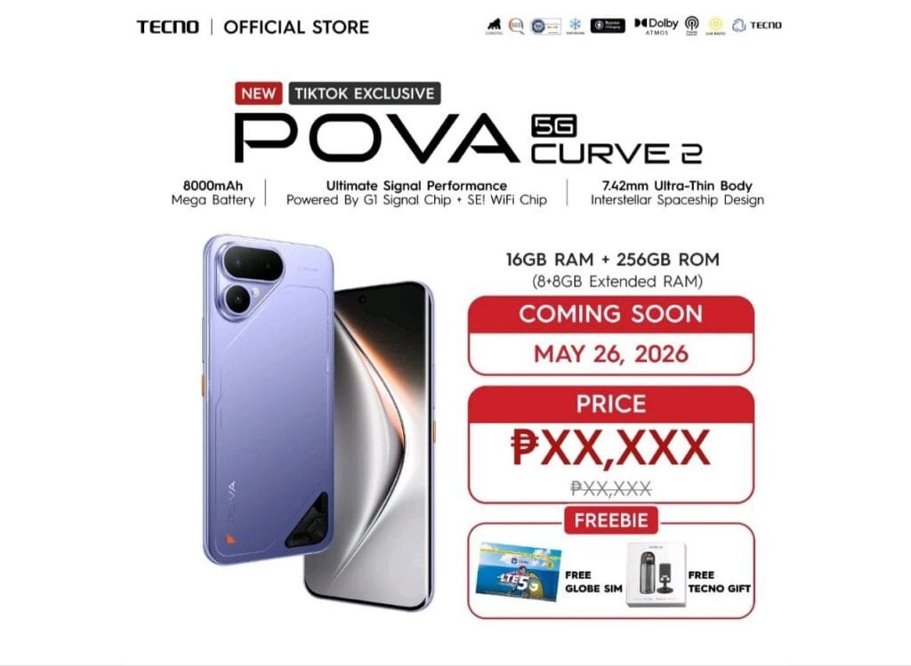 Tecno Philippines Launches the Pova Curve 2; Price Starts at ₱16,999 TECNO Pova Curve 2 5G official poster, price, release date and freebies
