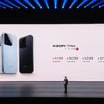 Xiaomi 17 Max Launched in China; Price Starts at CNY 4,299 1 Xiaomi 17 Max launch event showcasing color options and pricing on stage screen