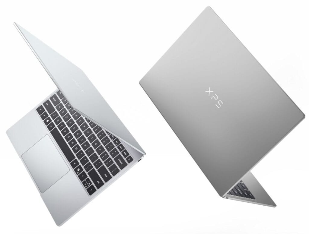 Dell XPS 13 (2026 Model) Announced; Starting Price at $699 Two views of the Dell XPS 13 (2026) laptop: open showing the keyboard and display, and closed highlighting the sleek silver CNC aluminum chassis with the XPS logo, against a plain white background