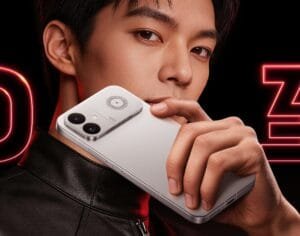 Redmi K90 Ultra Space Silver back view showing active air cooling fan design and dual camera module