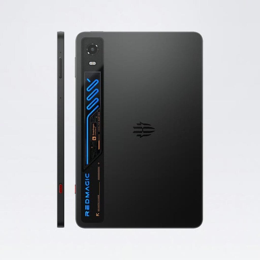 RedMagic Gaming Tablet 5 Pro: Liquid Cooling, SD 8 Elite Gen5 5 RedMagic Gaming Tablet 5 Pro black back and side view, liquid cooling design