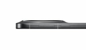 Vivo X500e leaked design showing side profile with volume and power buttons, smooth frame, and raised camera module