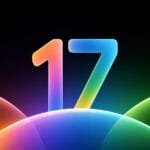 OnePlus Stops New Product Launches in Europe and North America, Full Details on Support and Software Changes 2 Colorful glossy number 17 with gradient rainbow colors, set against a dark background with smooth glowing curved shapes.
