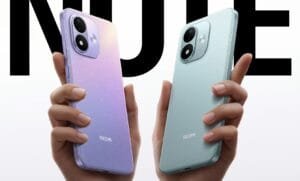 Redmi Note 17 and Redmi Note 17 Pro smartphones shown in purple and light blue color variants, displaying rear camera modules and Redmi branding