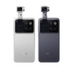 Honor Robot Phone shown in Moon Shadow Gray and Star Track Silver color variants, featuring the signature swivel gimbal camera module extended above the triple-camera array on the rear panel.