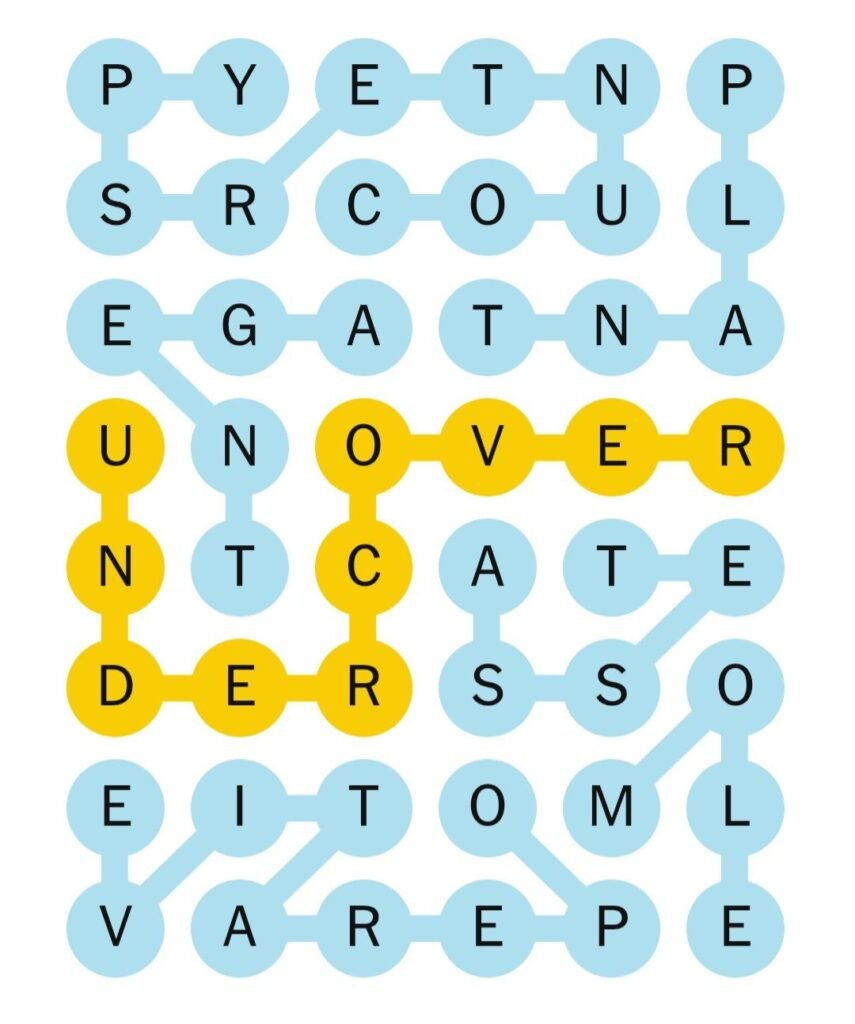 NYT Strands Hints and Answers: September 13, 2026 (Puzzle #924) 1 NYT Strands Puzzle #924 solved board for September 13 2026. Spangram UNDERCOVER highlighted in yellow. Grid shows connected letters across eight rows. Remaining letters in light blue background. Theme words AGENT, ASSET, COUNTERSPY, MOLE, OPERATIVE, PLANT found on board.