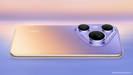 Huawei Pura 90 Plus tipped to feature Kirin 9025, 5,700mAh battery, and 100W charging Side‑rear shot of the Huawei Pura 90 Plus gradient gold‑to‑purple smartphone, showing its triangular X‑MAGE triple‑camera module over a soft pastel‑sunset background.