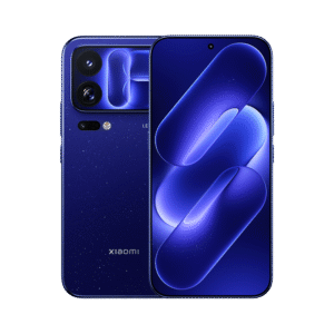 Xiaomi 18 Pro in deep starry blue finish showing front and back views, sleek flat design with signature dual large camera lenses on rear panel