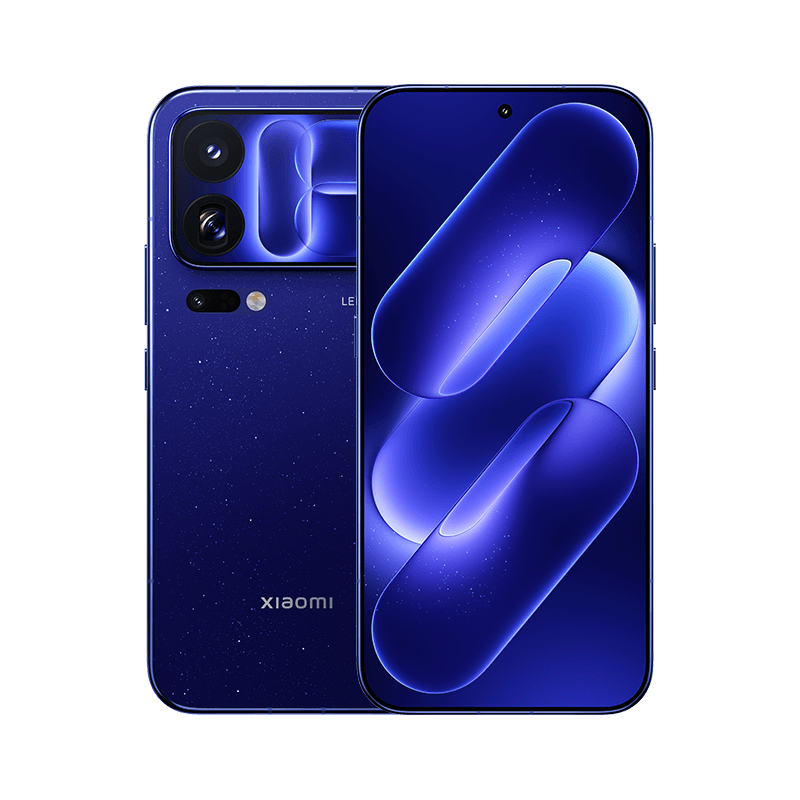 Xiaomi 18 Pro Xiaomi 18 Pro in deep starry blue finish showing front and back views, sleek flat design with signature dual large camera lenses on rear panel