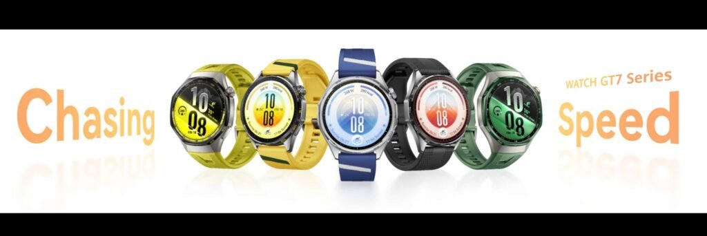 Huawei Watch GT 7 Series and Watch D3 Arrive in the Philippines with New Health and Fitness Features 2 Huawei Watch GT 7 series lineup showing sportier designs in yellow blue green with Chasing Speed theme